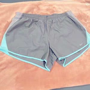 Light Grey w/ Light Blue Nike Running Tempo Shorts
